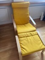 POÄNG Armchair, oak/Kelinge dark yellow