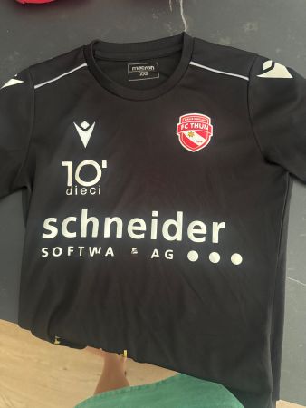 Fussball Trikot FC Thun Macron Schwarz Grösse XXS neu