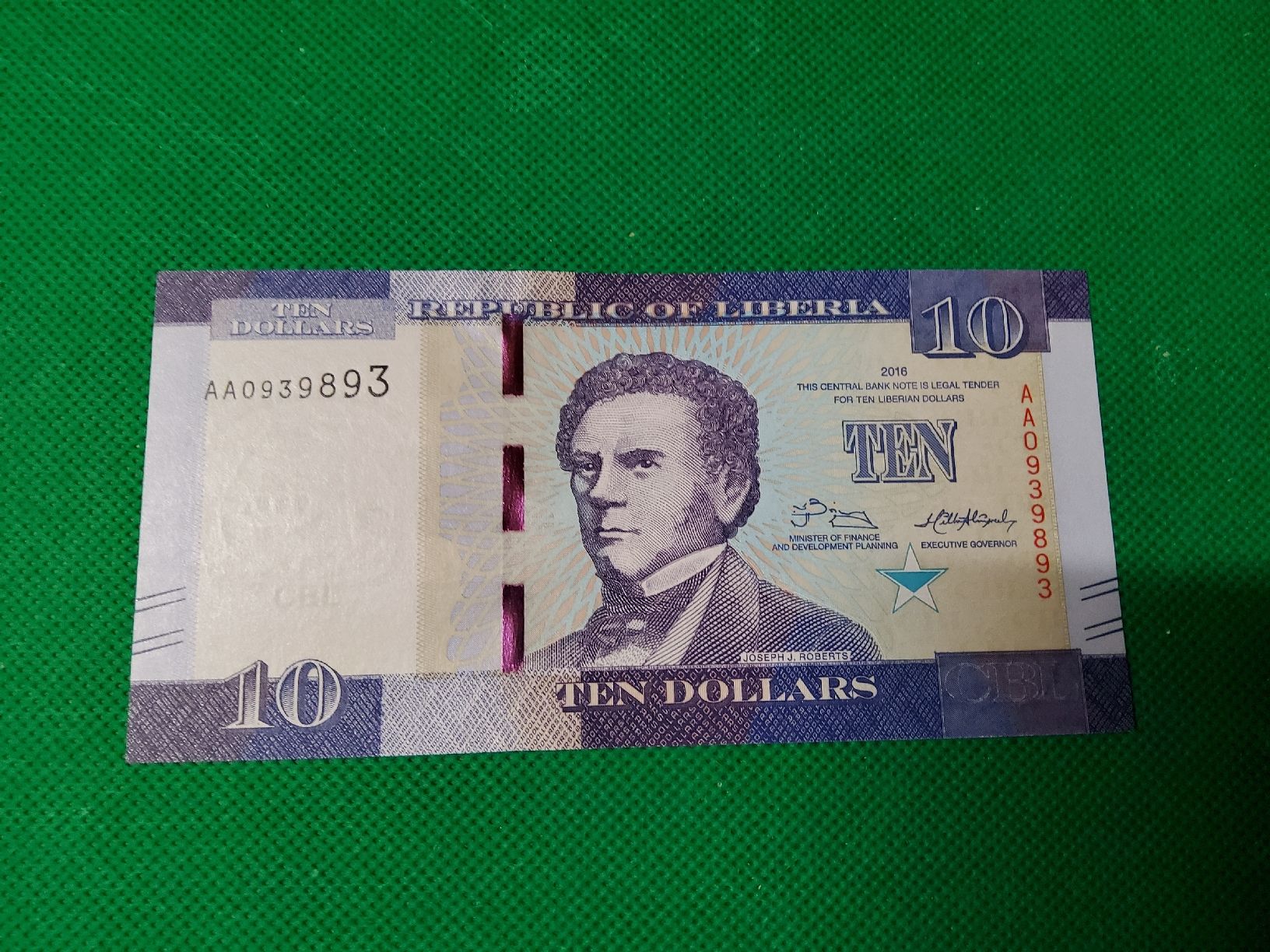 Banconote: Banknote Libéria 2016 – Nuovo e nell'imballaggio originale da Herisau venduto da Nluanalucas