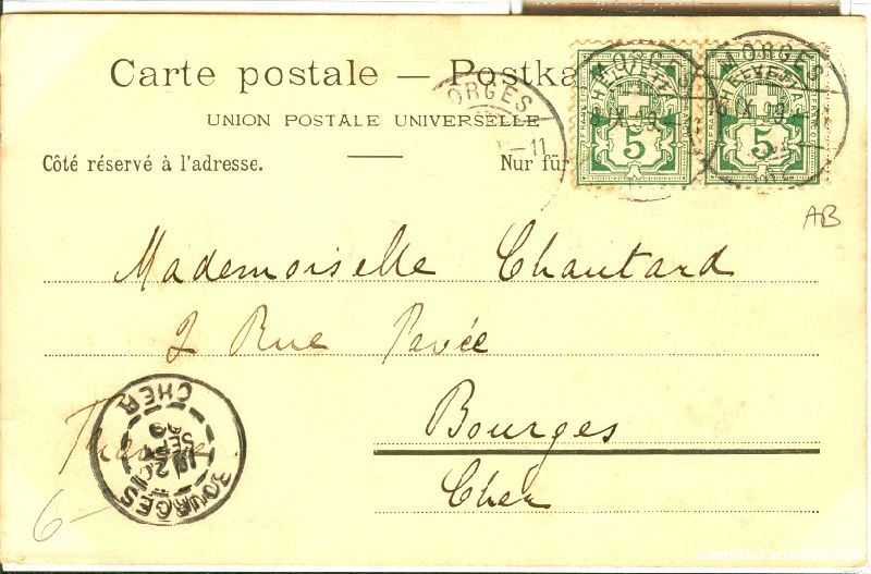 Cartoline postali: Vufflens - Château de Vufflens 1899 – Usato da Emmenbrücke venduto da teestube 1