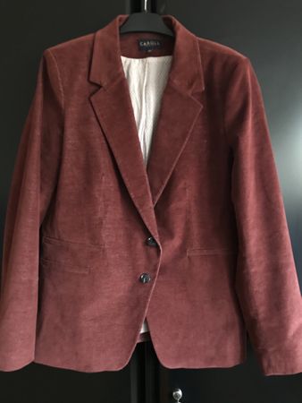 Veste  CAROLL Paris, taille 42/44  🍂 rouge ocre , coton