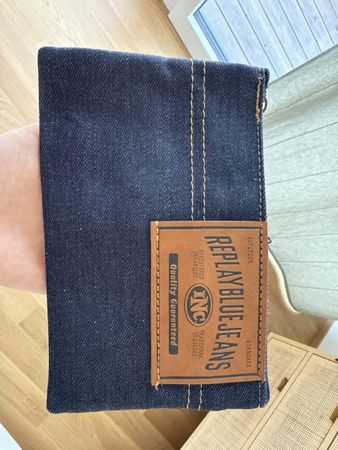 Replay Jeans Clutch, neuwertig, Amenity Kit, Lufthansa