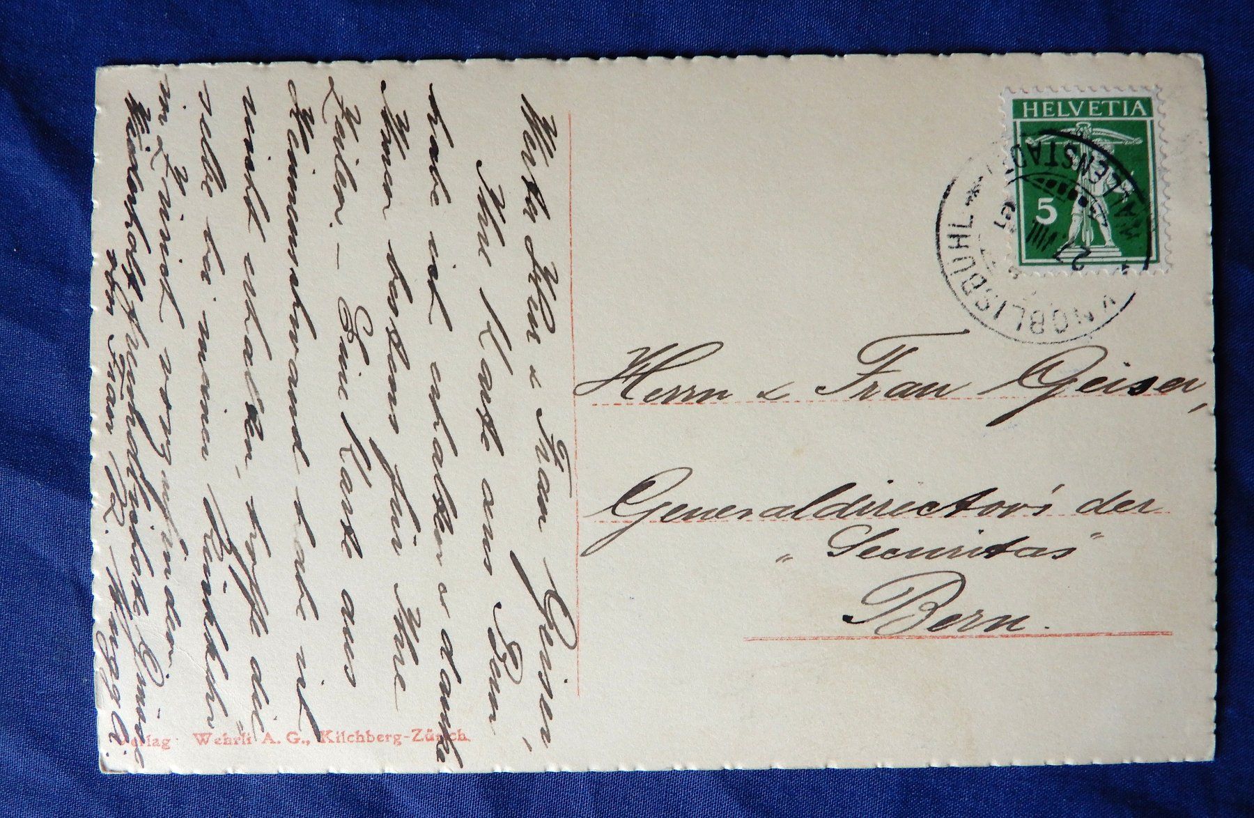 Cartoline postali: Originale alte Ansichtskarte Walensee mit Sichelkamm! 1915? – Usato da Senèdes venduto da Framboise52 1