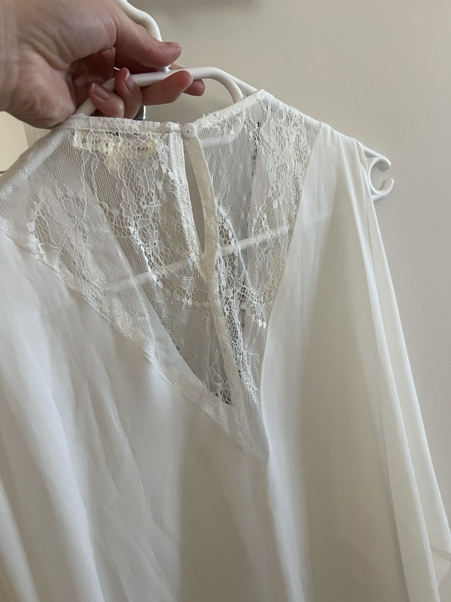 Camicette: Tunique blanche ornée de perles et dentelle Taille S – Nuovo (secondo la descrizione) da Ropraz venduto da Angy.ruiz 2