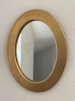 Wandspiegel oval mit Goldrand - Vintage Stil