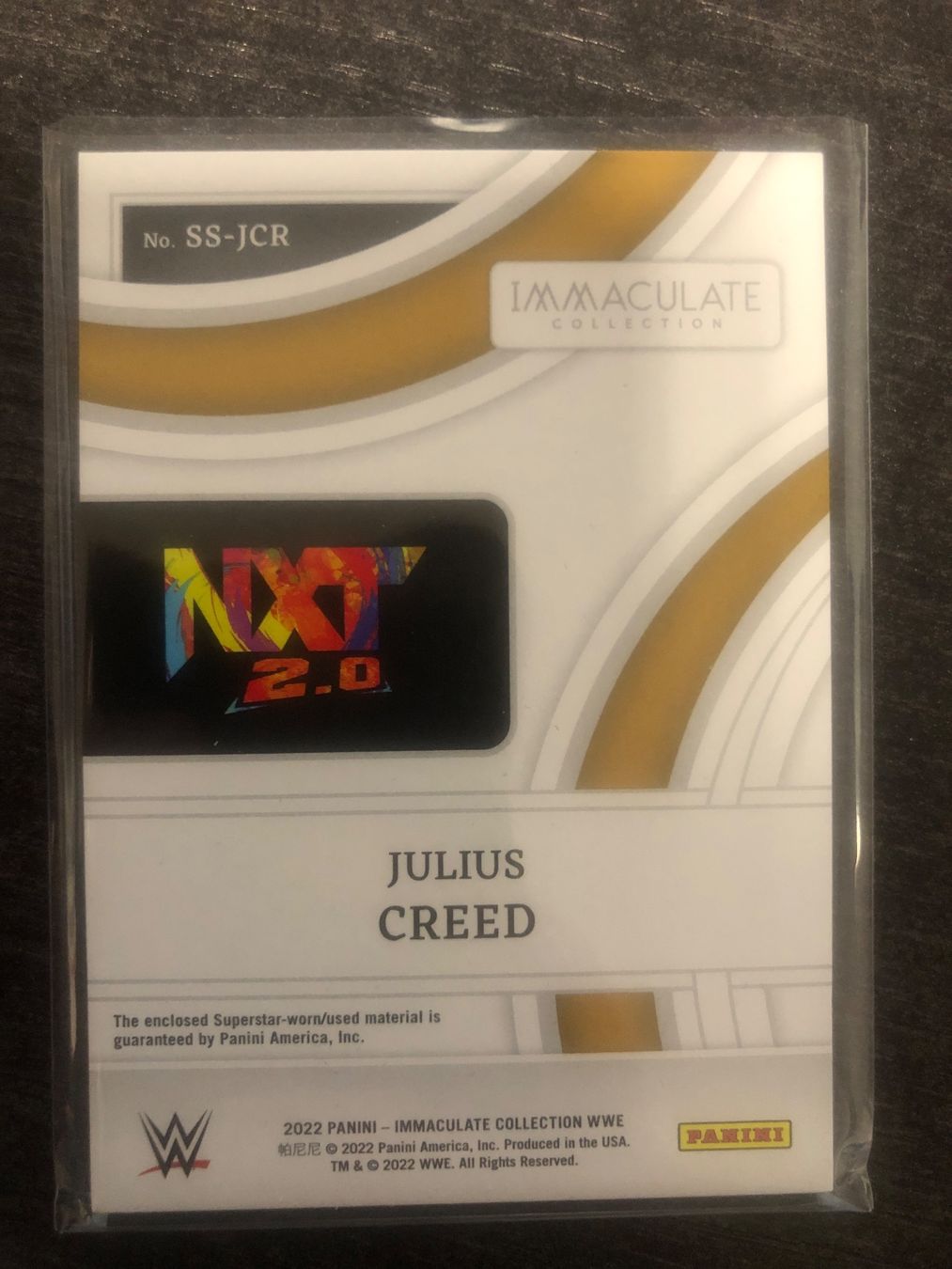 Topps Carte collezionabili: Panini Immaculate WWE Julius Creed Rookie Patch /99 – Usato da Wangenried venduto da Garagara 1