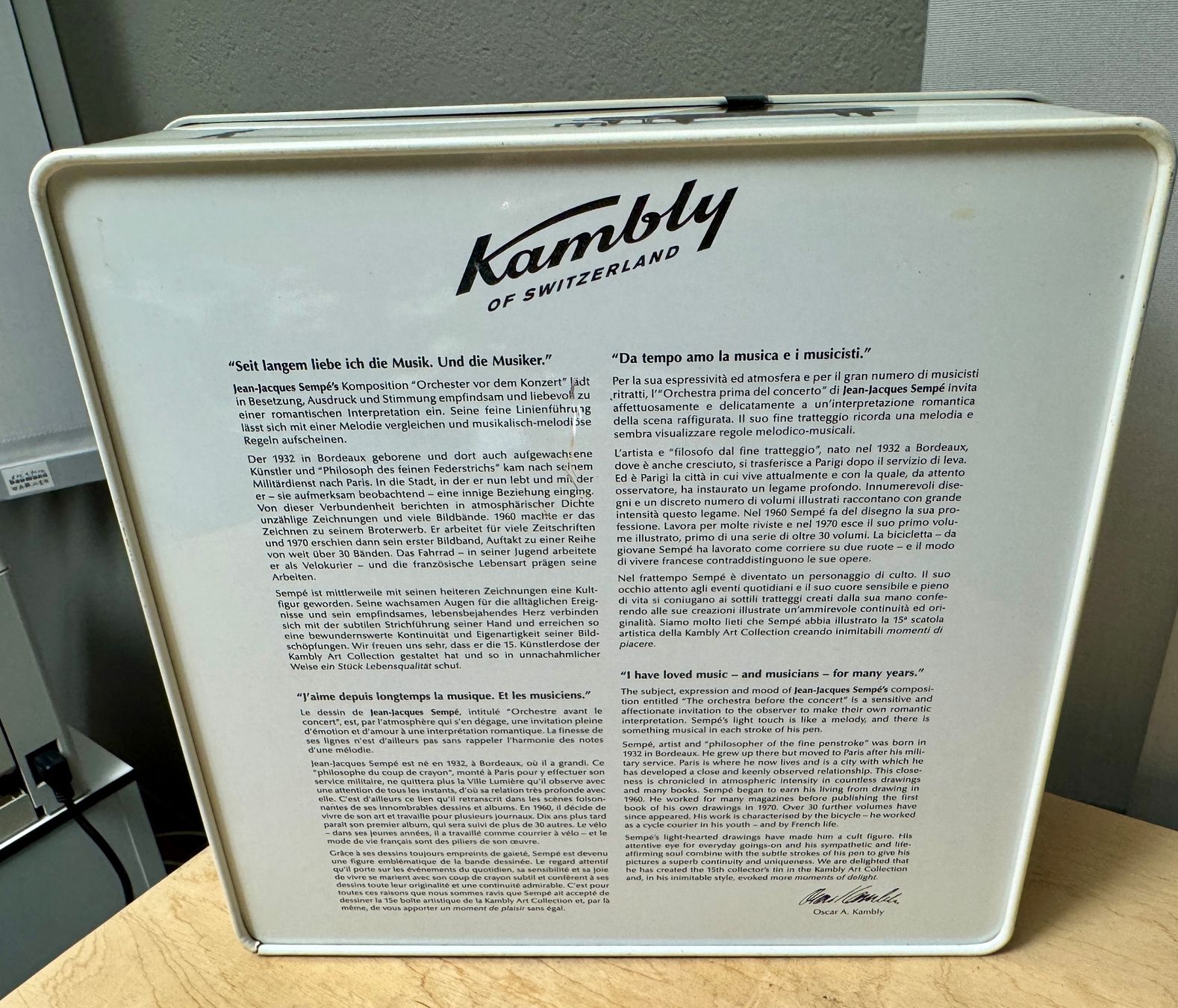 Kambly Contenitori & Simili: Kambly Blechdose Künstlerdose Jean-Jacques Sempé – Usato da Rothrist venduto da Luckywinner 6