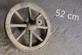 Altes Rad Holz 52 cm als Deko