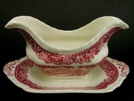 Sauciere / Gravy boat * VISTA RED * von MASONS - England