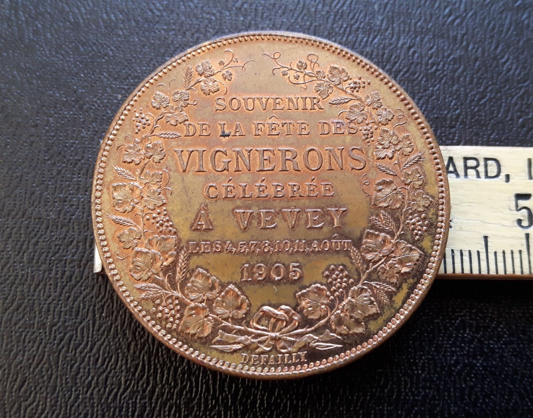 Medaglie: FÊTE DES VIGNERONS À VEVEY 1905 – Usato da Zürich venduto da brinkosos 1