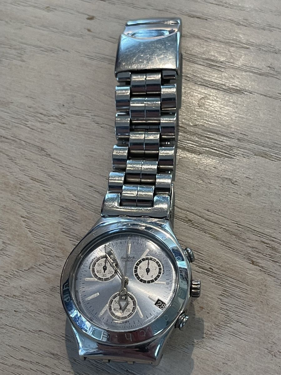 Swatch Orologi: Swatch Irony Chronograph Stahluhr Gebraucht – Usato da Staufen venduto da Gloetschge 1