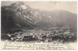 GLARUS Blick vom Bergli - Verlag E. Jeanrenaud