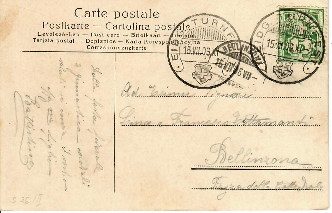 Cartoline postali: Eidgenössisches Turnfest Bern 1906 – Usato da Hochdorf venduto da Ziegel-16 1
