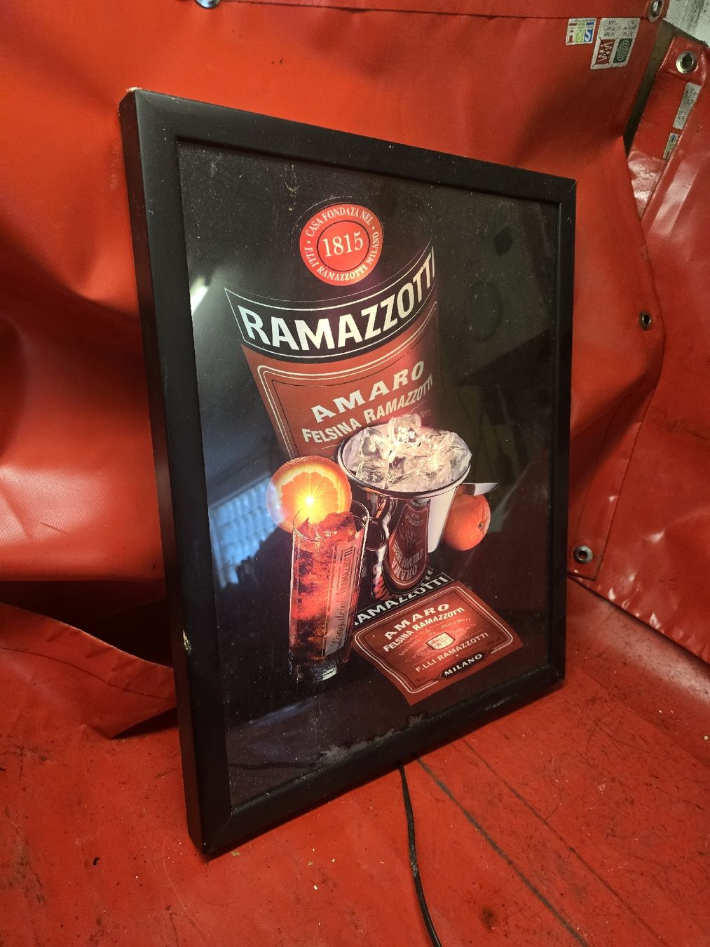 Lampade: Ramazzotti Amaro Leuchtreklame, Bar-Deko, – Usato da Aarberg venduto da 2002stefan 1
