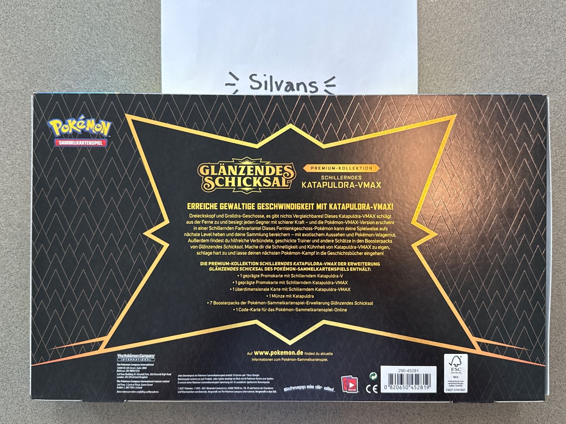 Pokémon Carte collezionabili: Schillerndes Katapulda-Vmax Glänzendes Schicksal Deutsch – Nuovo e nell'imballaggio originale da Wil SG venduto da Silvans 1