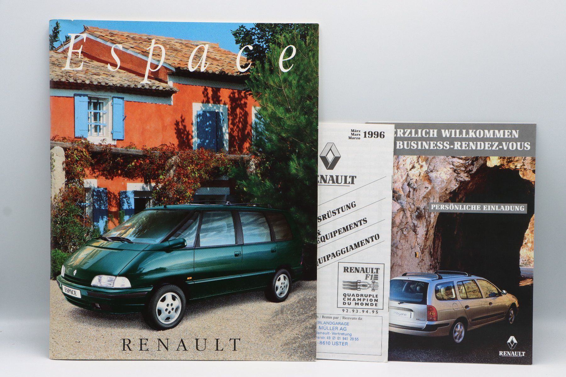 Renault Documents: Renault Espace 1996 Prospekt + Preisliste – D'occasion à Bühl b.Aarberg par Collectorpassions