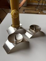 Drei WMF Designer Kerzenleuchter Vintage versilbert, 1960er
