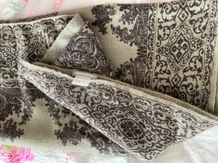 HEMISPHERE 100% Kaschmir Strick Schal 85 x 205 cm Olive NEU