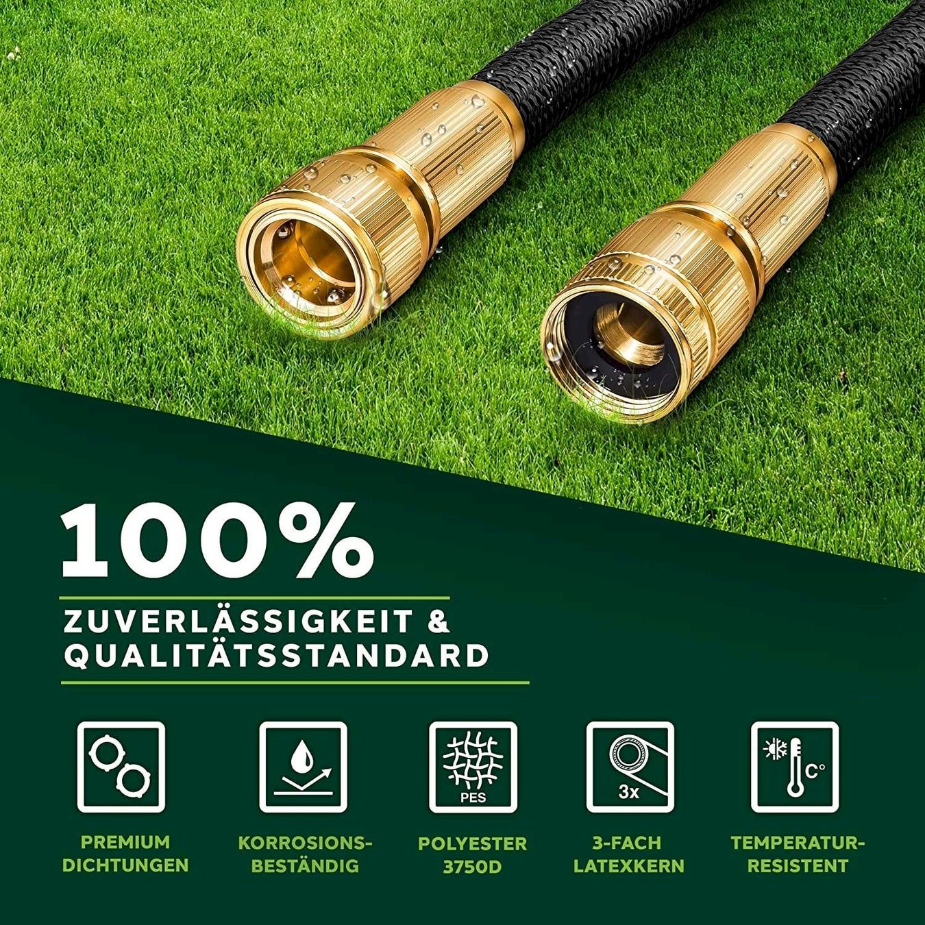 Tubi & Tubi flessibili: TRESKO Gartenschlauch Schwarz 30m – Nuovo e nell'imballaggio originale da Bottighofen venduto da zaap 3