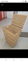 Wäschekorb aus Rattan mit Deckel rechteckig, guter Zustand