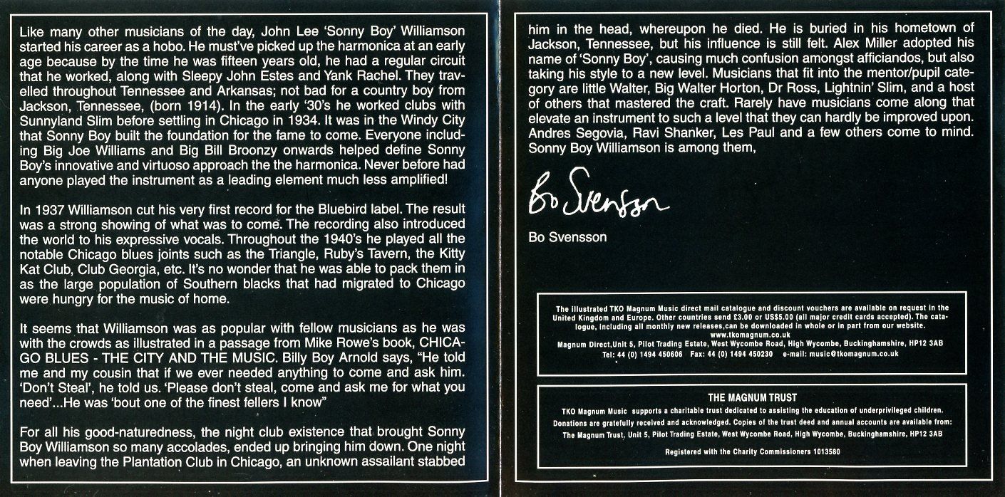 CD: CD - SONNY BOY WILLIAMSON Original Sonny – Usato da Morges venduto da evnocha3 2