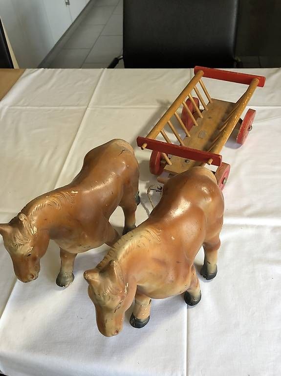 Giocattoli: 2 Pferde mit Wagen – Usato da Illnau venduto da mei_8cyp