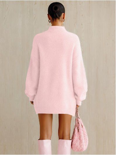 Kleider: NEUES hell Rosa Strick-Kleid Gr. S - 226470 – Neu (gemäss Beschreibung) aus Küssnacht am Rigi von Pidu5 1