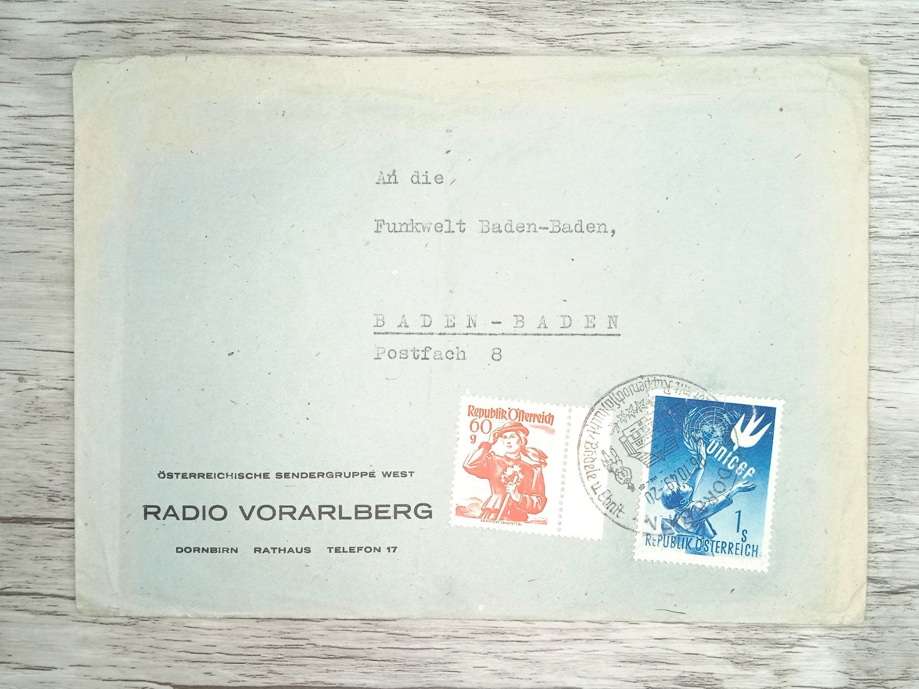 Tutti i francobolli: TR82 Enveloppe + Timbre Autriche 1949 – Usato da Cousset venduto da Patrick_Collections