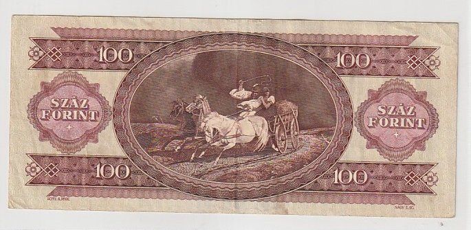 Banconote: 100 FORINT - ANNO 1992 - UNGHERIA – Usato da CHIASSO venduto da Rochelle59. 1