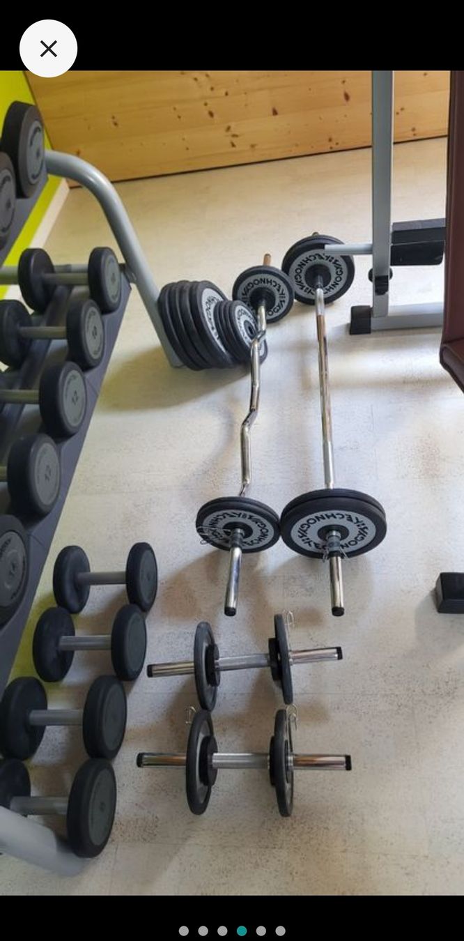 Technogym Hometrainer: Hantelbank Technogym mit vielen Gewichten – Usato da Aarau venduto da Aboudx 2