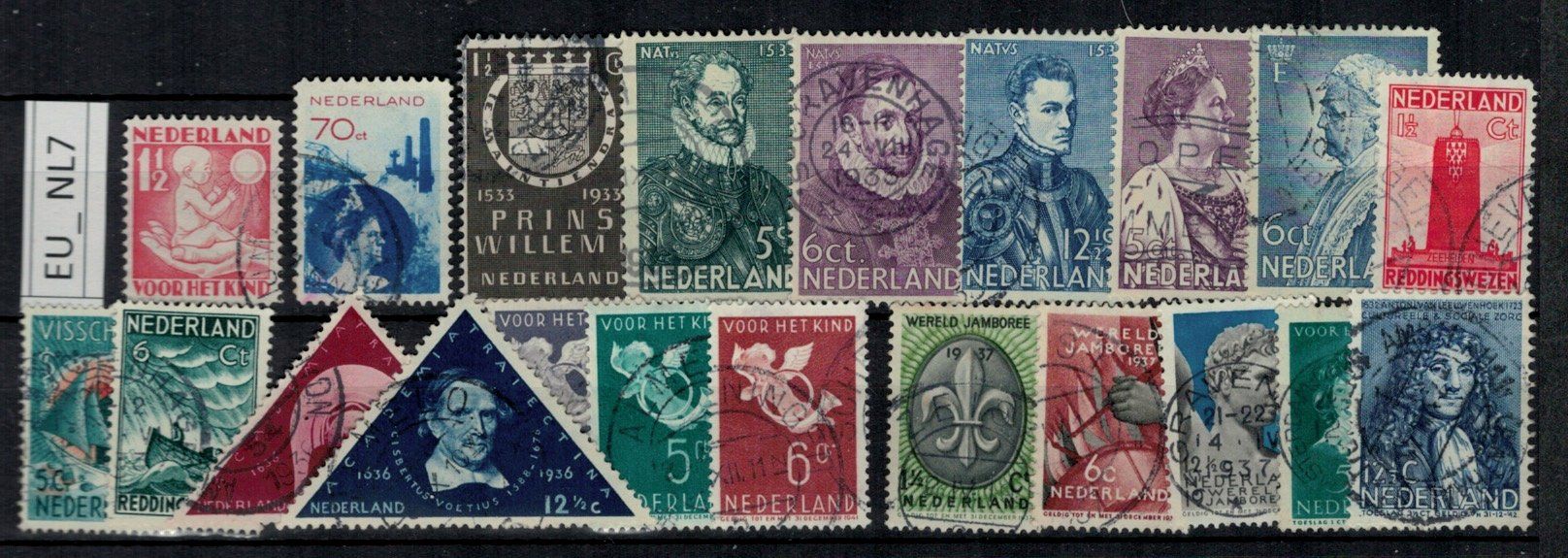 Alle Briefmarken: Niederlande 1930/37, EU_NL7 – Gebraucht aus Erlenbach ZH von panstamps