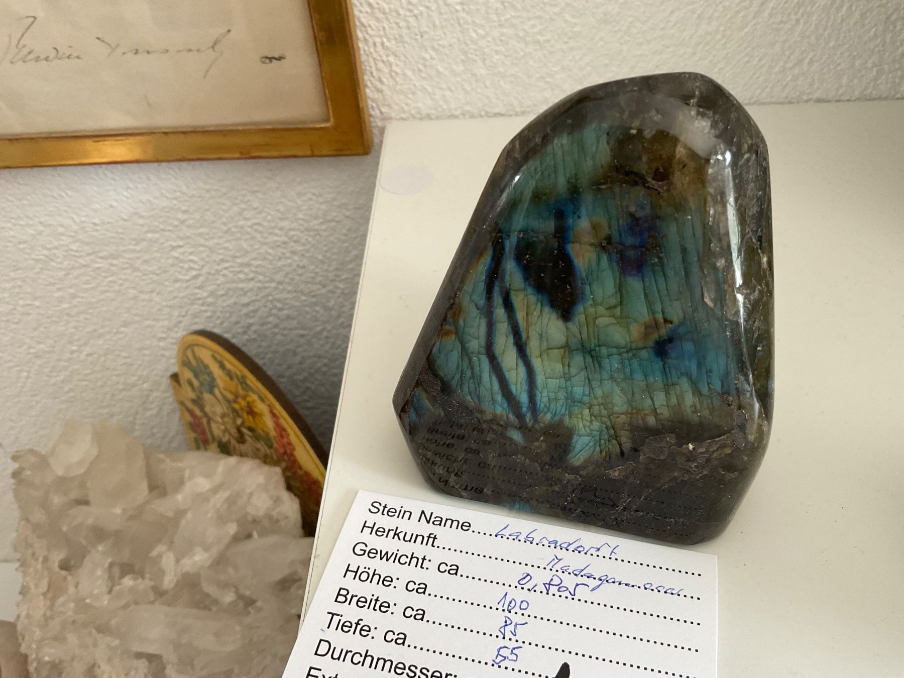 Minerali & Pietre curative: Wunderschoener Labradorit Handschmeichler, Edelstein! – Nuovo (secondo la descrizione) da Gibswil venduto da MineralienJRS 1