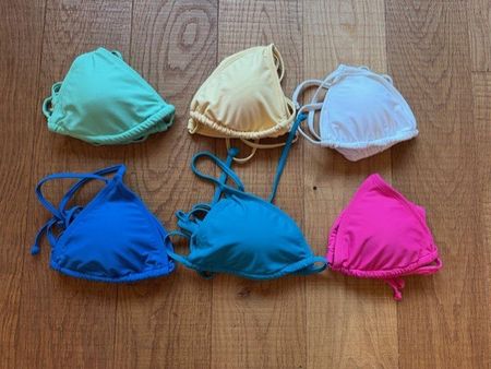 6 Bikini Oberteile - Regenbogen Farben 🌈