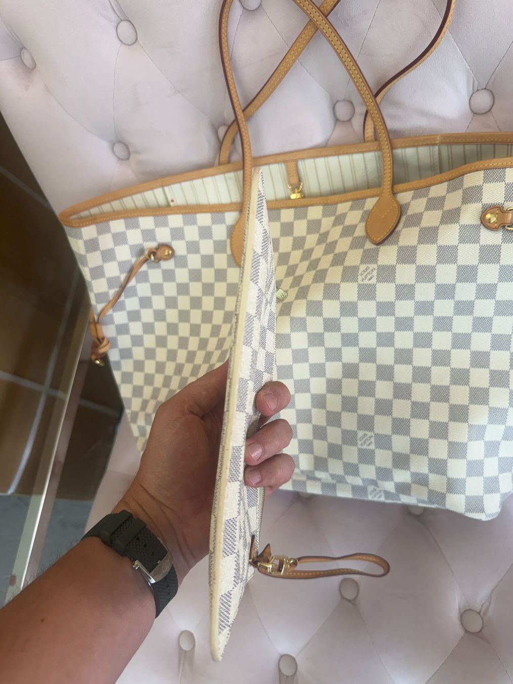 Louis Vuitton Borse da donna: Louis Vuitton Damier Azur Neverfull GM / Shopper – Usato da Pfäffikon SZ venduto da xevo_Networks 4