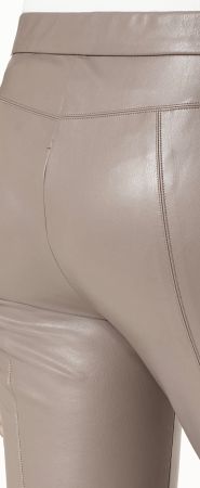 Raffaello Rossi 34 RESA schmale "Leder"-Hose taupe TOP !