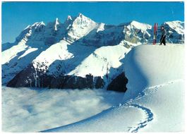 Alte AK Champéry, Les Dents du Midi - 1969