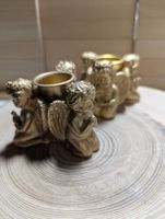 Engel Kerzenhalter Set gold
