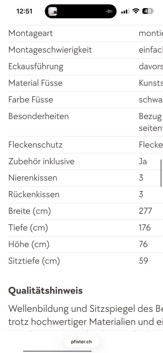 Sofas: Ecksofa Pfister – Gebraucht aus Birsfelden von Salvo09 1