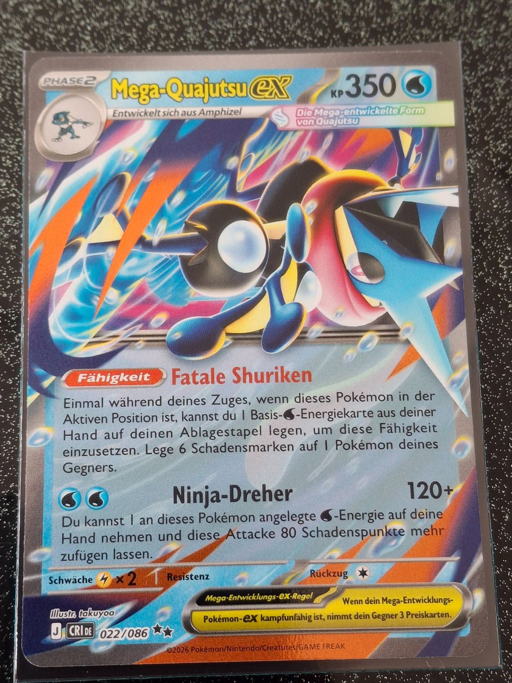 Pokémon Sammelbilder & Trading cards: Wachsendes Chaos / Mega-Quajutsu ex 022/086 DE – Neu (gemäss Beschreibung) aus Zug von Vorphalak