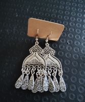 Boucles d'oreilles pendantes style ethnique argenté neuf