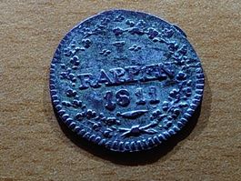 Aargau: 1 Rappen 1811