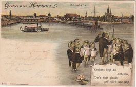Konstanz mit Fröschen