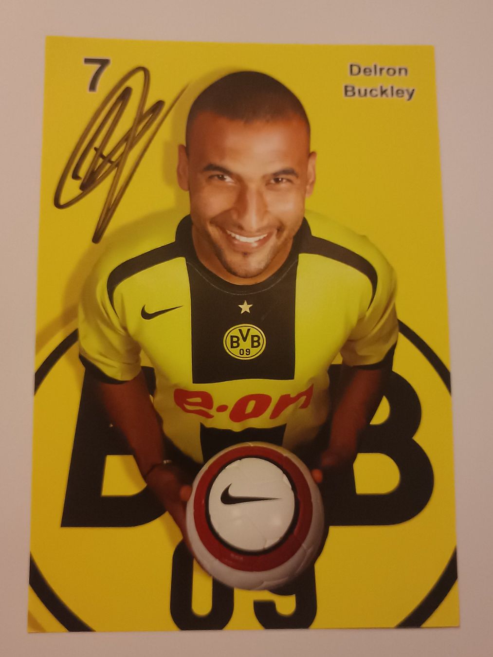 Autografi: Delron Buckley - BVB - Borussia Dortmund  Handsigniert – Usato da Menziken venduto da Artographs