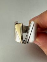 Vintage 925er Silber Ring mit 14K Gold: 55-56