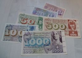 Lot ++ 6 alte Banknoten aus der Schweiz ab 1957