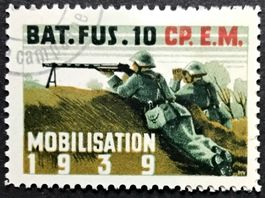 Soldatenmarke 2.WK, Stabskp Füsilier Bat 10, Wi Inf 108
