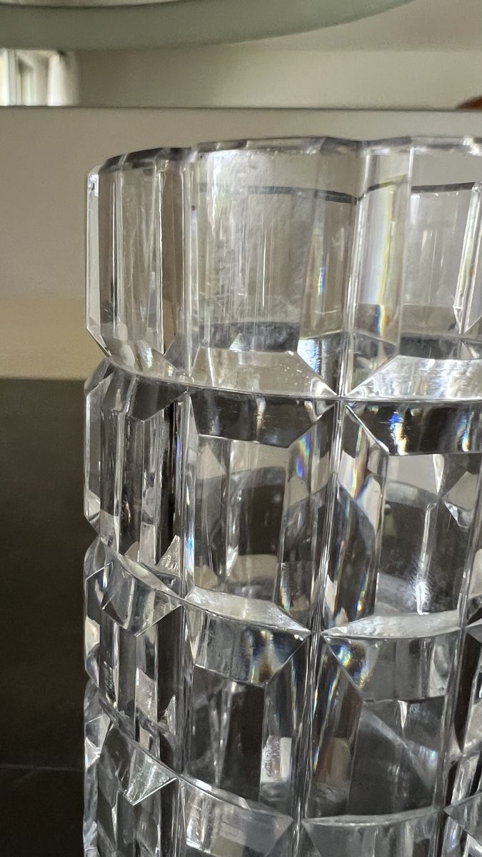 Vasi & Recipienti: Vase en cristal biseauté design – Usato da Nyon venduto da stylevintage79 1