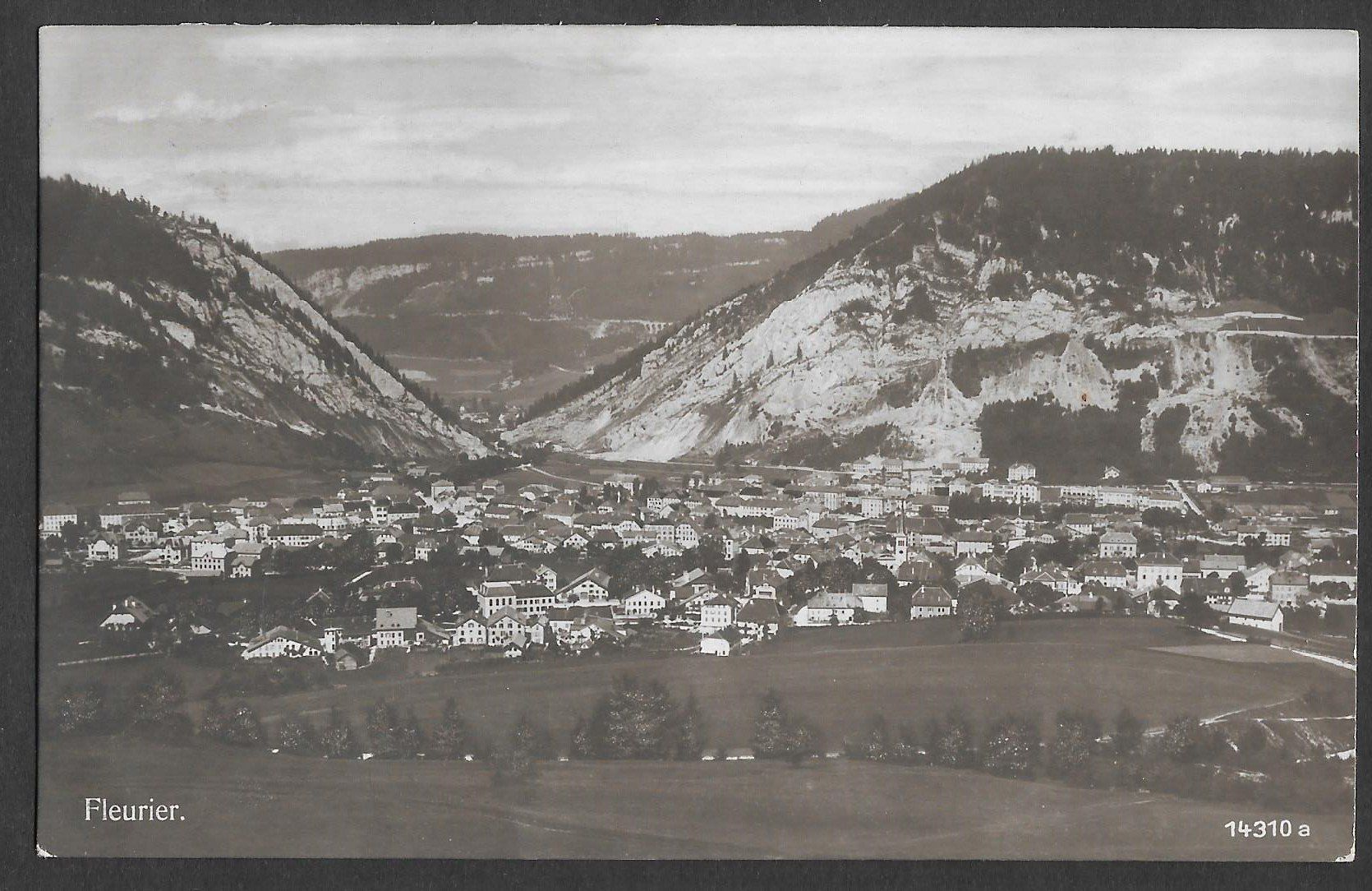 Cartoline postali: Fleurier  Vue générale – Usato da Olten venduto da clotaldi