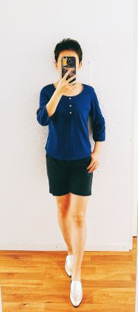 Top Zustand! Shorts aus Baumwolle, Damen, elegant, blau