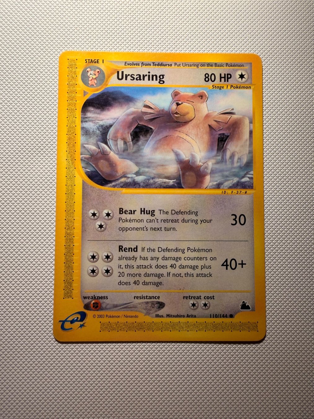Pokémon Carte collezionabili: Ursaring 110/144 Skyridge 2003 EN – Usato da Kloten venduto da Pokeball_Emporium